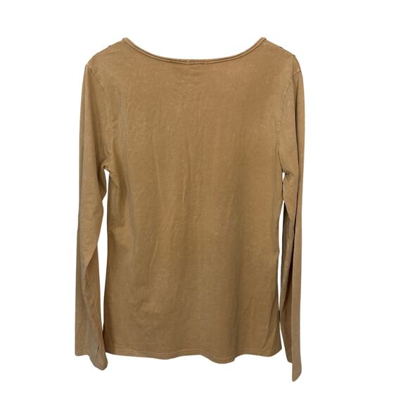 Gimmicks by BKE Corset Tie Front Top XL Womens Burnout Tan Y2K 90s Embellished - Picture 3 of 6